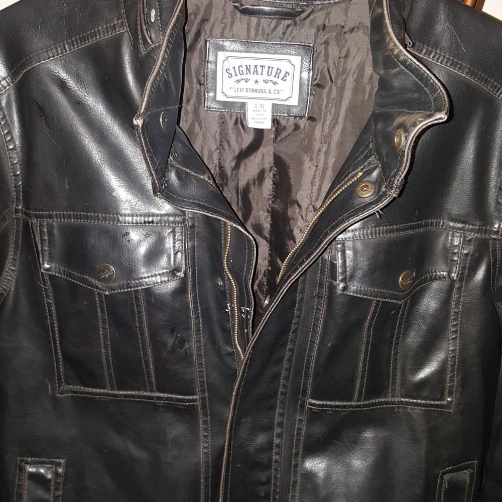 Men's Levi Strauss "Leather" Style Jacket LG